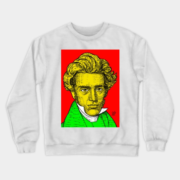 SOREN KIERKEGAARD portrait .1 Crewneck Sweatshirt by lautir